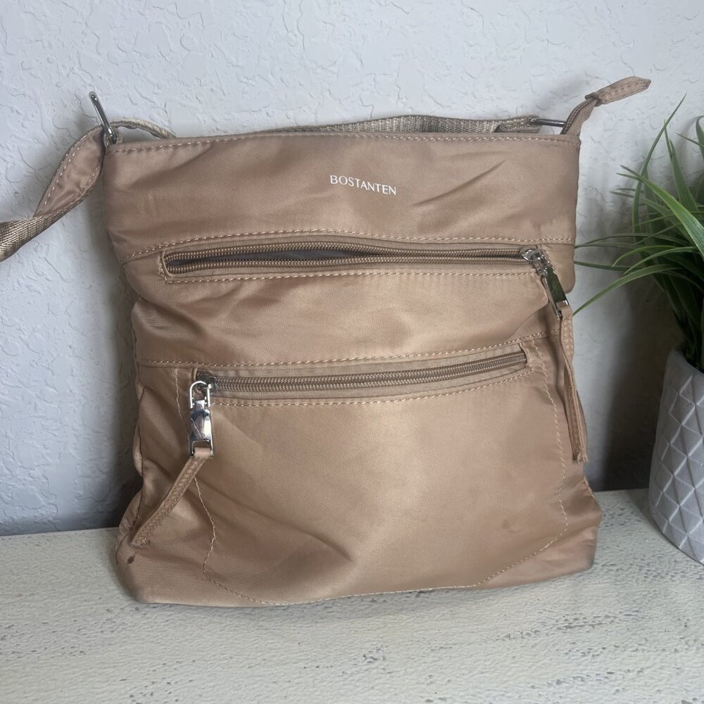 Bostanten Crossbody Nylon Brown Travel Bag Purse